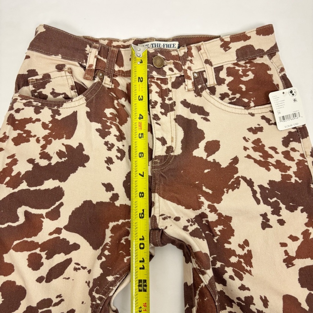 Free People Risk Taker Printed Wide Leg in Tea Combo Size 26 - Picture 14 of 16